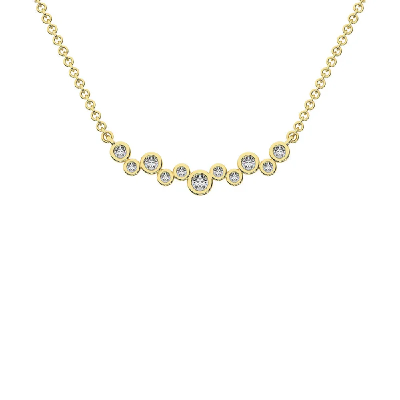 10K Yellow Gold 1/5 CTW. Diamond 17" Necklace