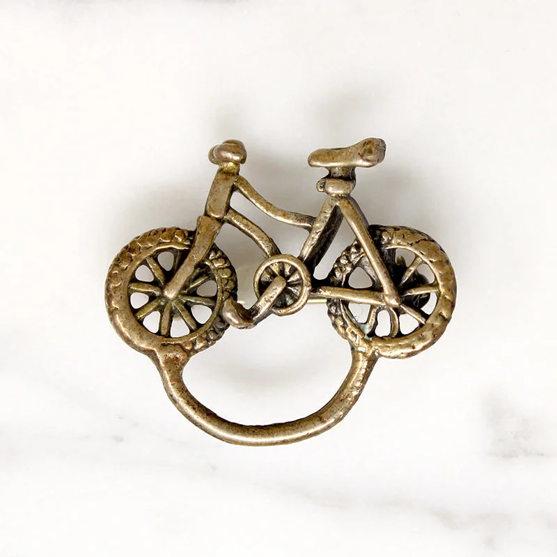 Funky Brass Bike Brooch