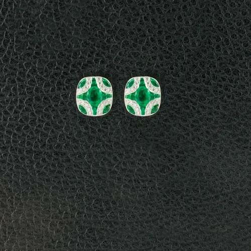 Emerald & Diamond Earrings