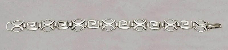 Greek Key Meander Bracelet in Sterling Silver (B-57)