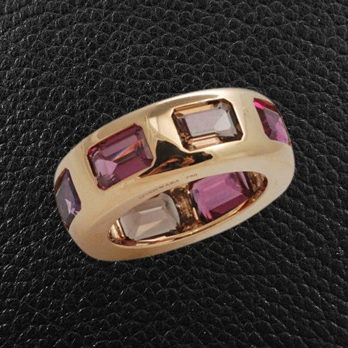 Amethyst, Garnet, Rubellite & Citrine Ring