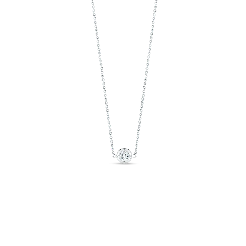 Roberto Coin Bezel Set Diamond Necklace - .10cttw