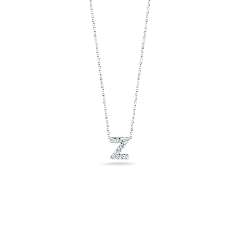 Roberto Coin 18k White Gold & Diamond "Z" Necklace