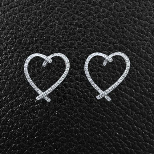 Diamond Heart Earrings