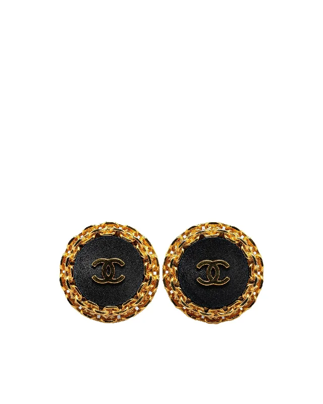 Chanel Vintage CC Logo Earrings