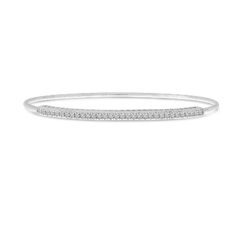 14K White Gold Diamond Expandable Bracelet BVB1061W