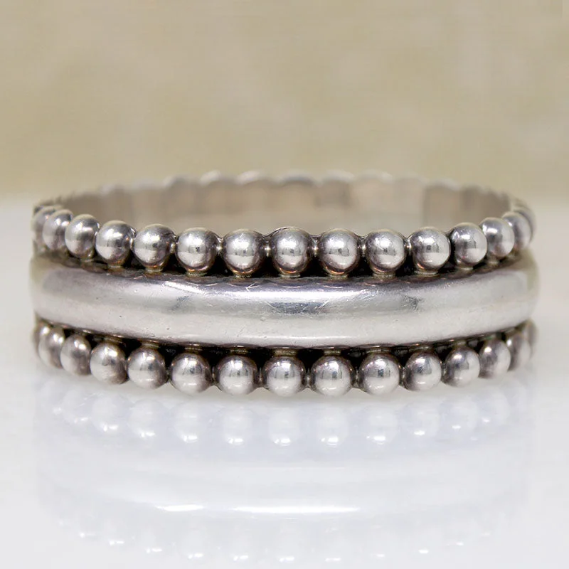 Chic Taxco Sterling Silver Clamper Bracelet