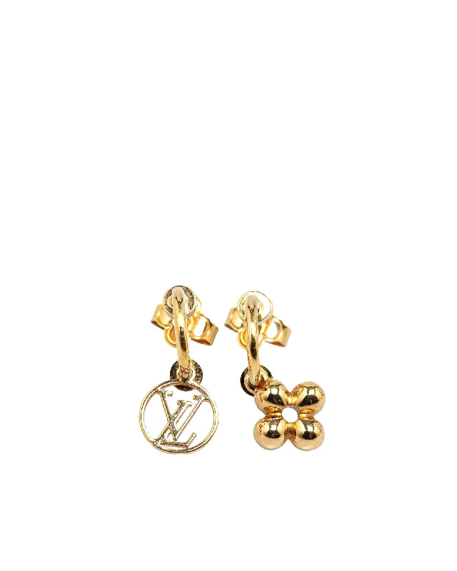 Gold Plated Blooming Push Back Earrings