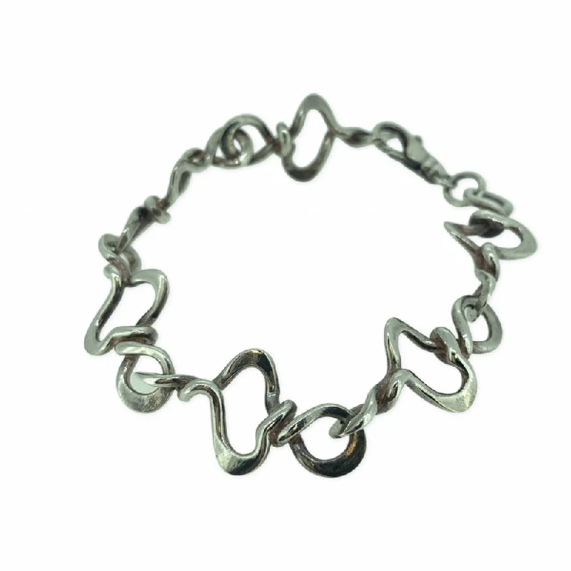 STERLING SILVER FANCY LINK BRACELET