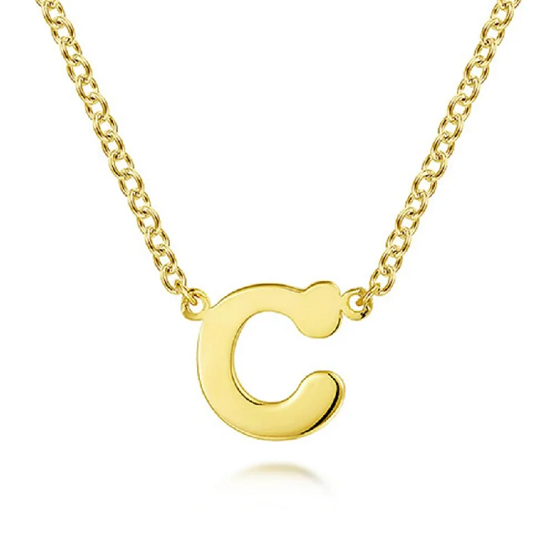 Gabriel & Co14K Yellow Gold "C" Necklace