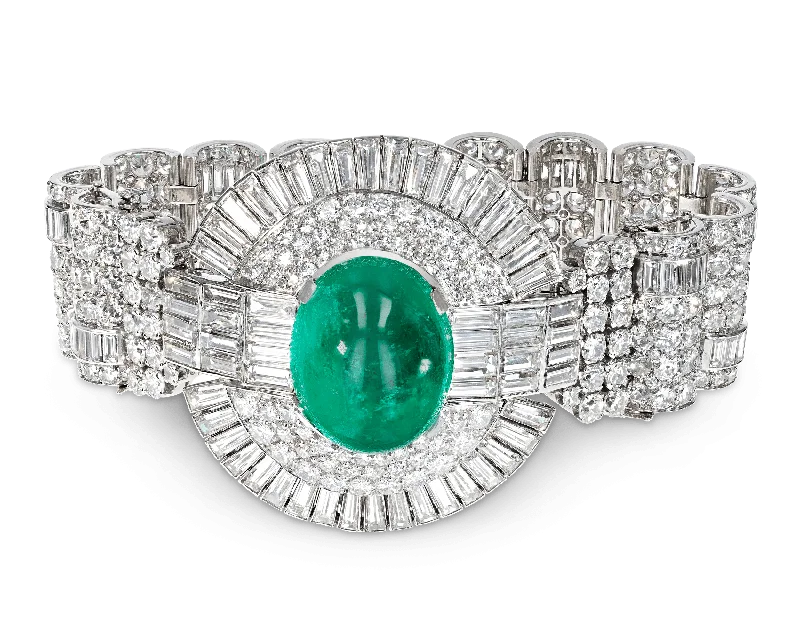 David Webb Emerald Bracelet, 31.33 Carats