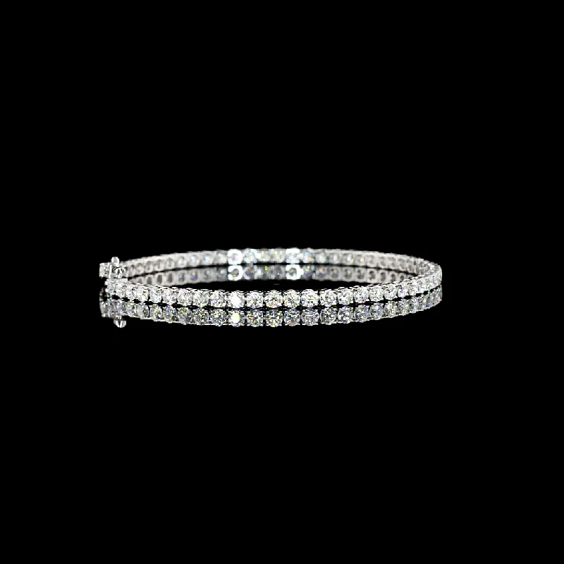 14K White Gold Lab Grown Round Diamond Tennis Bracelet BC1124