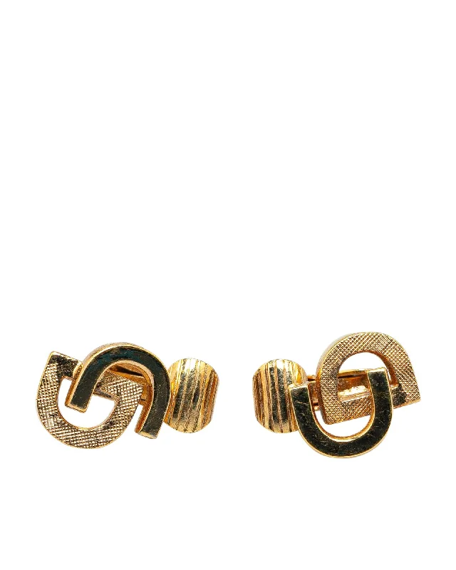 Gold Plated Clip On Earrings with Back Closure