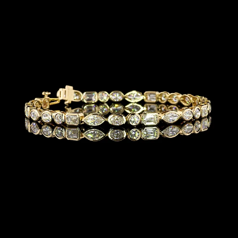 14K Yellow Gold Lab Grown Diamond Tennis Bracelet BC1262