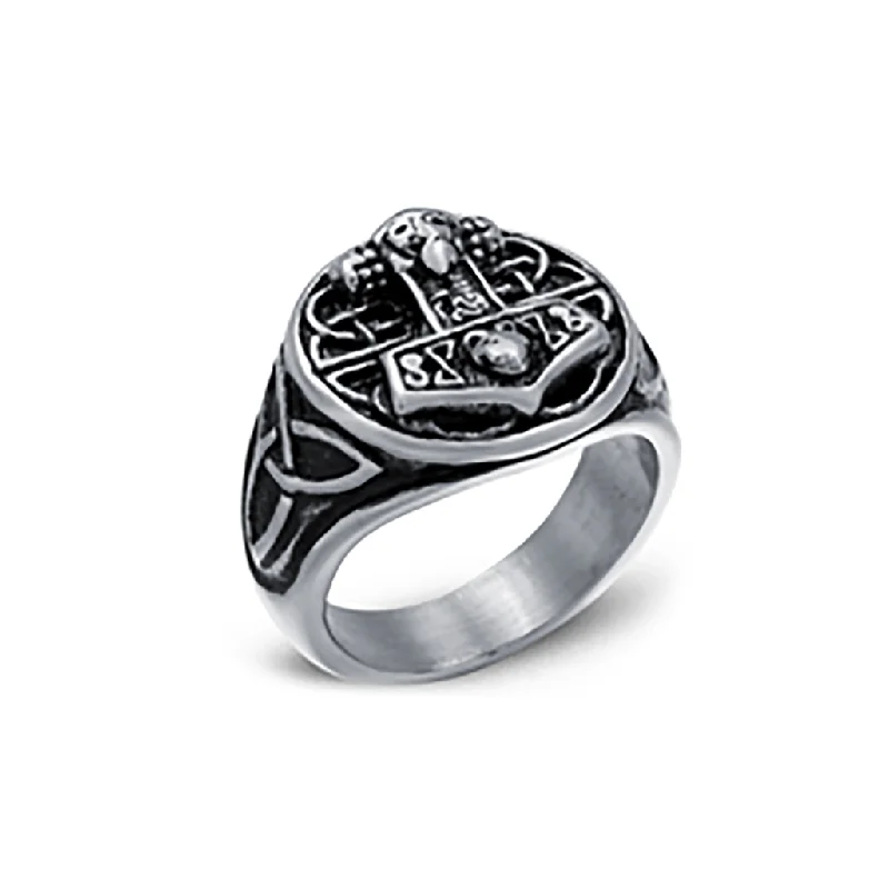 Mjolnir Ring, Stainless Steel, Size 14