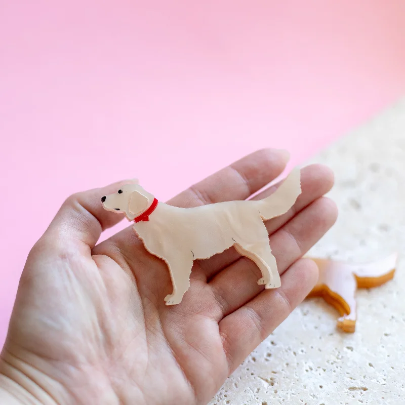 Golden Retriever Brooch