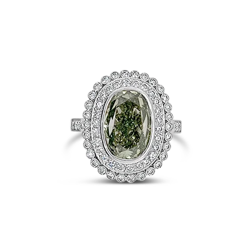 Fancy Green Diamond Ring