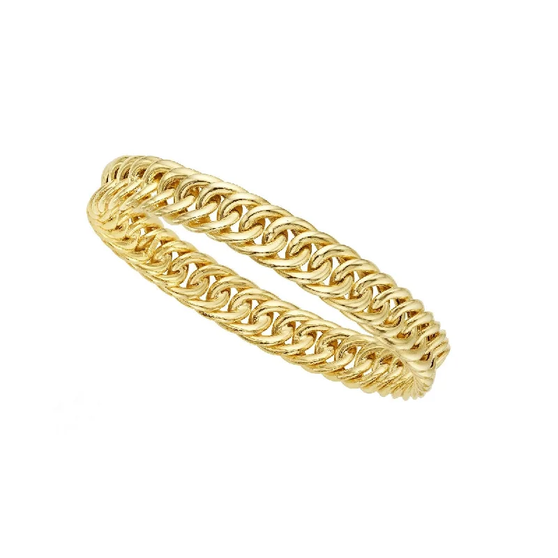 14K Yellow Gold Eternity Chain Slip-on Bangle BG2489