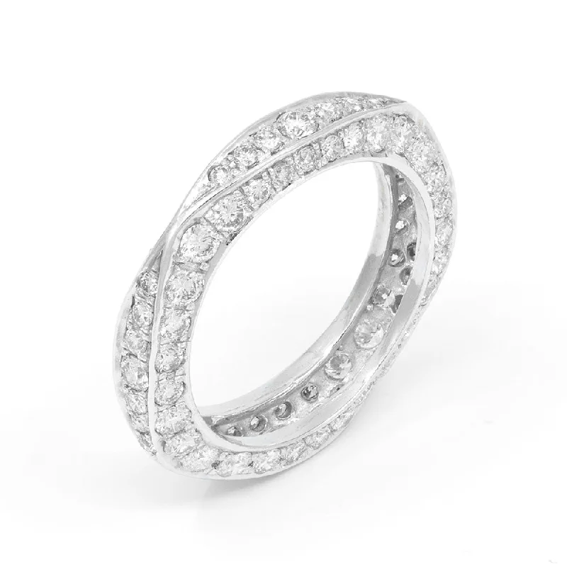 Diamond Keshet Ring in White Gold