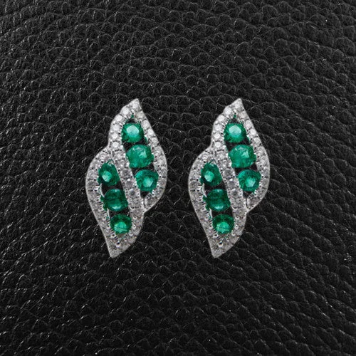 Emerald & Diamond Earrings