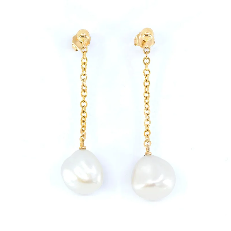 Pearl on a Chain Earring