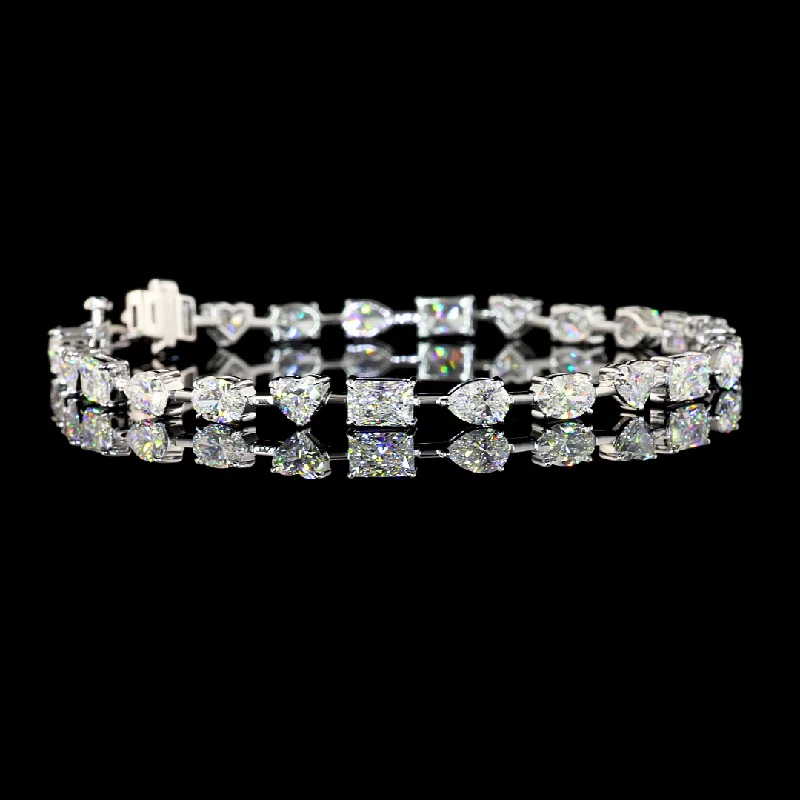 14k White Gold Lab Grown Diamond Bracelet BC1541