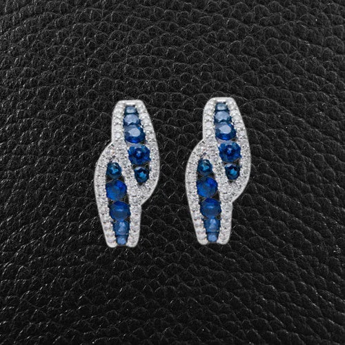 Sapphire & Diamond Earrings