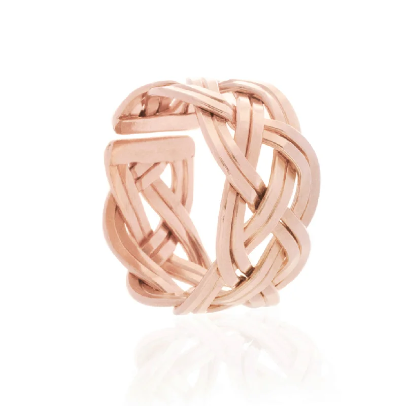 Freyja's Weave Ring, Rose Gold