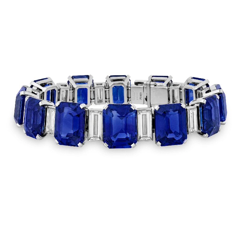 Chopard Ceylon Sapphire and Diamond Bracelet, 85.53 Carats