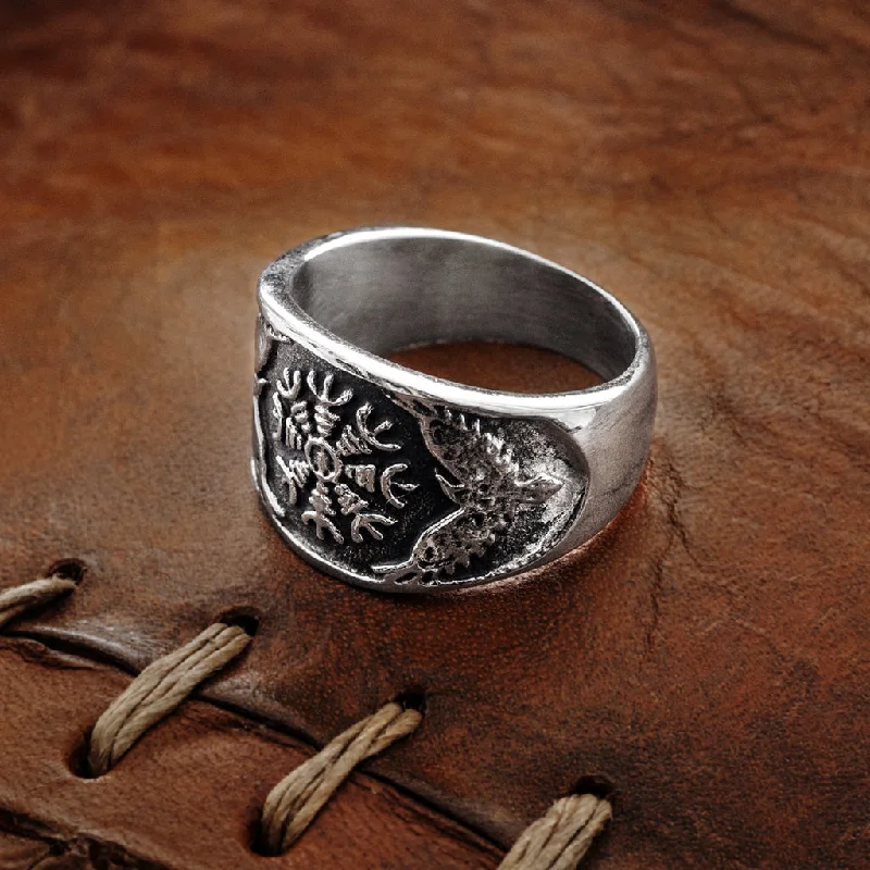 Aegishjálmur Ring, Stainless Steel