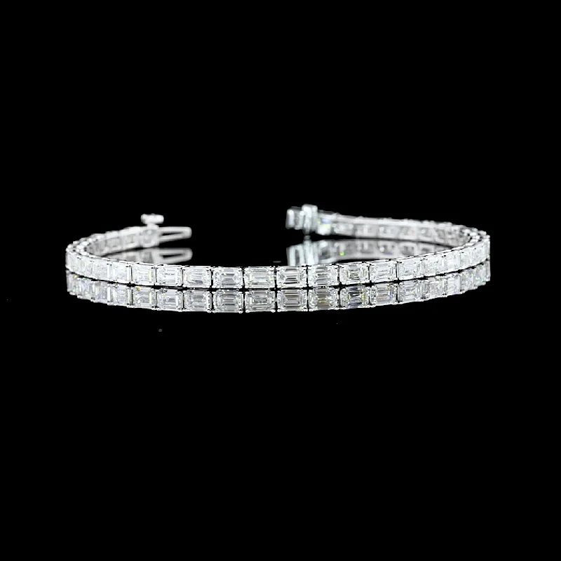 14K White Gold Lab Grown Diamond Tennis Bracelet BC1021