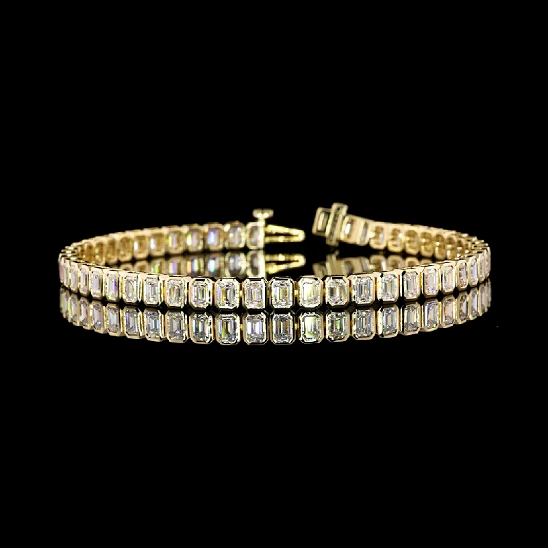 14K Yellow Gold Lab Grown Diamond Tennis Bracelet BC1326