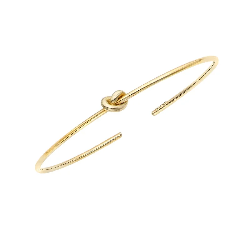 14K Yellow Gold Amore Knot Cuff Bangle BG8234