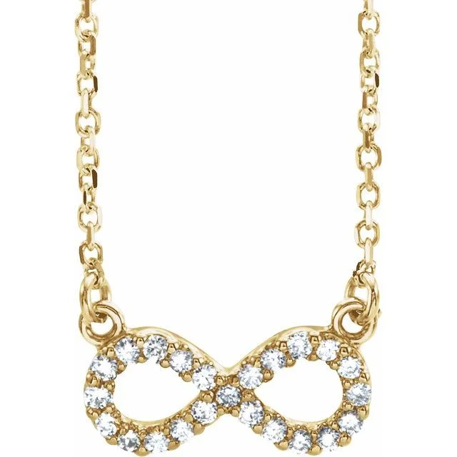 1/10 CTW Diamond Infinity-Inspired 16" Necklace