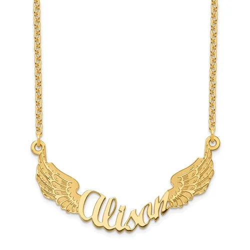 Angel Wings Name Necklace