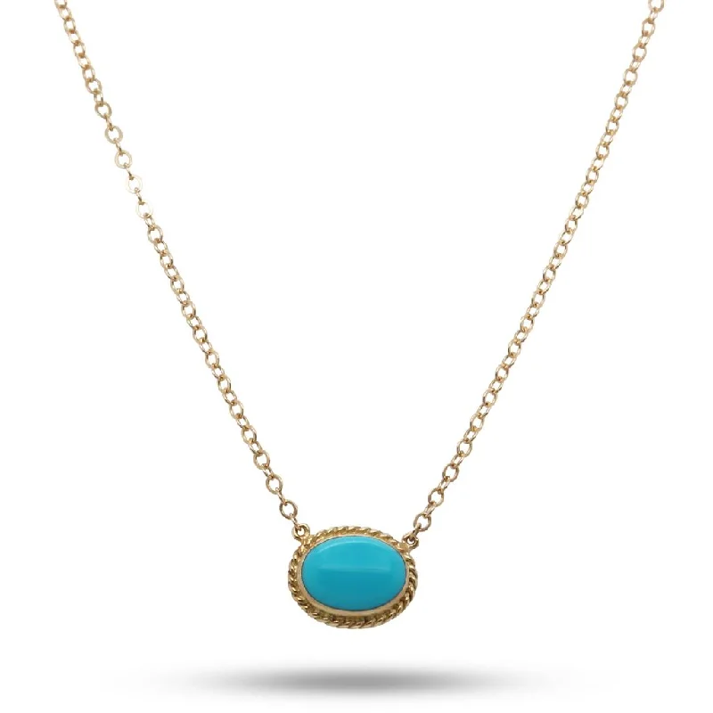 Twisted Rope Turquoise Necklace