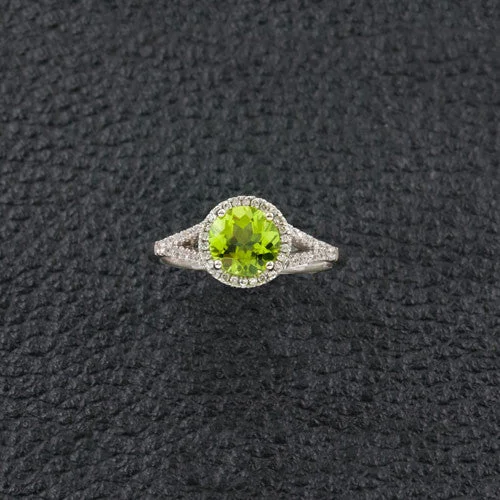 Peridot & Diamond Ring