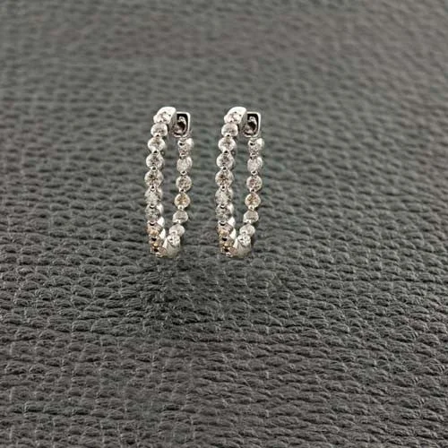 Diamond Hoop Earrings