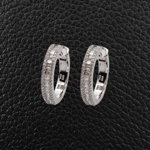 Diamond Hoop Earrings