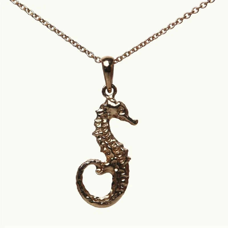 14k Yellow Gold Seahorse Necklace