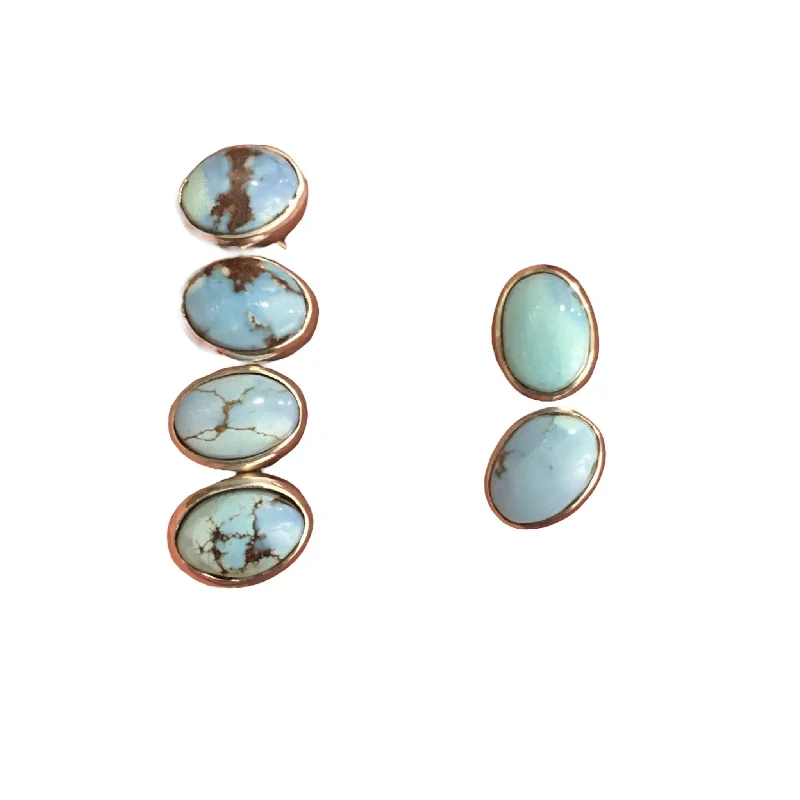 Golden Hills Turquoise x Silver Studs Earrings