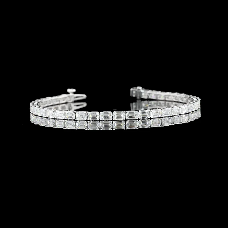 14K White Gold Lab Grown Diamond Tennis Bracelet BC1017