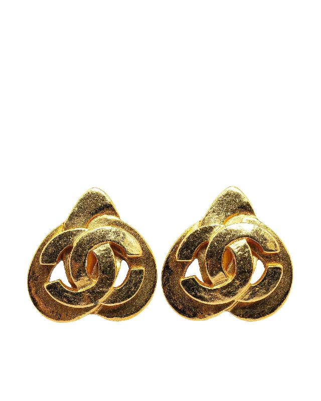 Gold Plated Heart Clip On Earrings