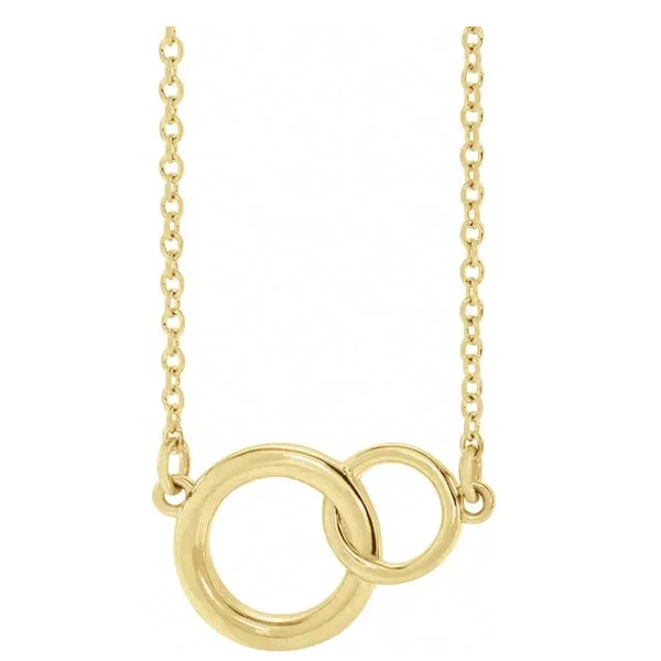 14k Gold Interlocking Circle Necklace