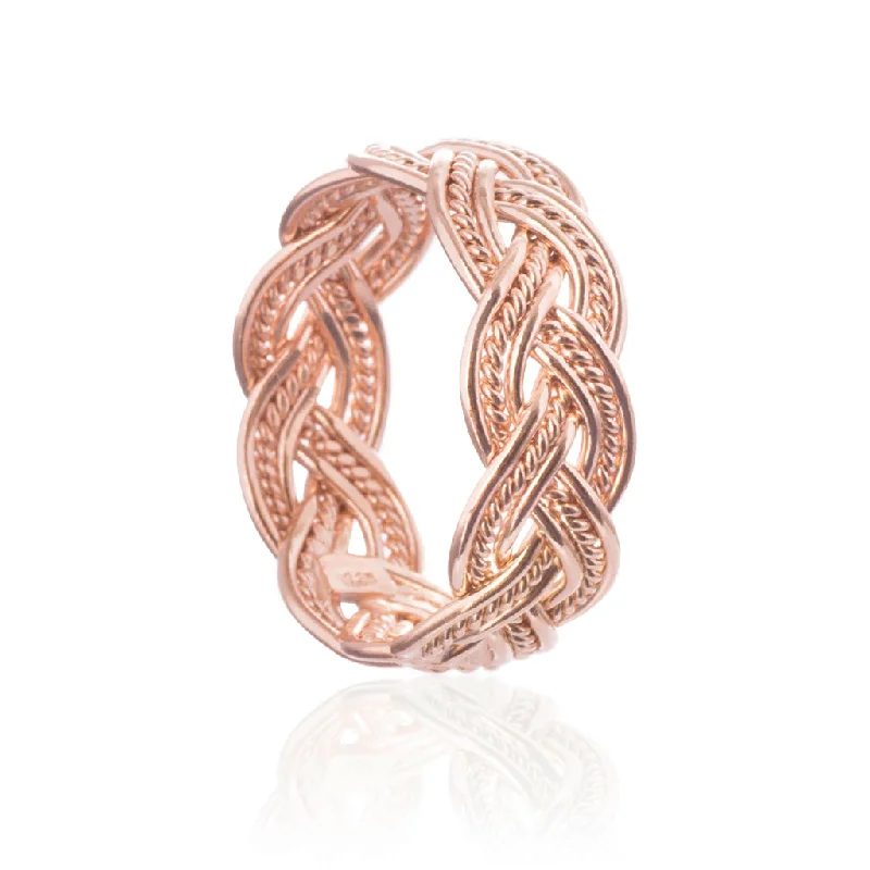 Frigg's Weave Ring, Rose Gold