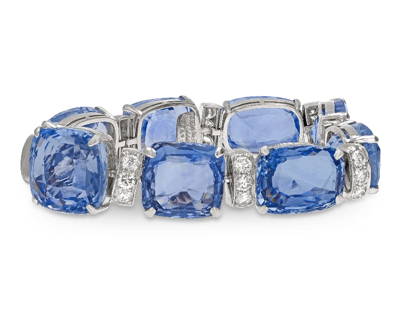 David Webb Sapphire Bracelet, 204.58 Carats