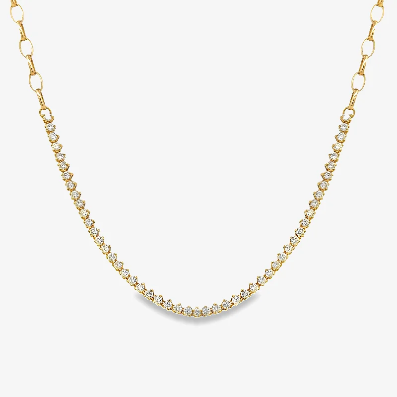 1.40ct Diamond Rolo Link Necklace