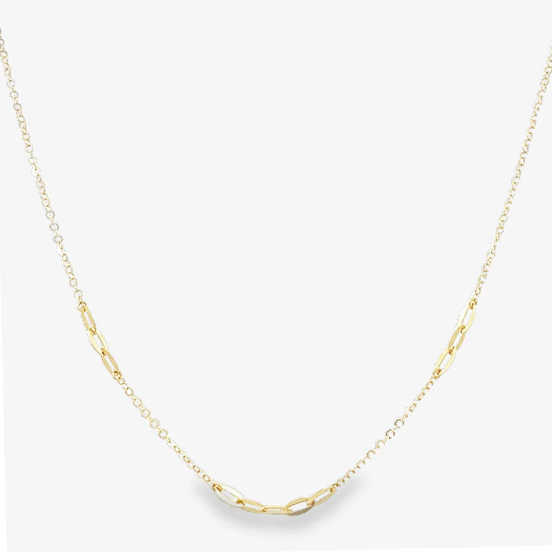 Oval Link Section Necklace