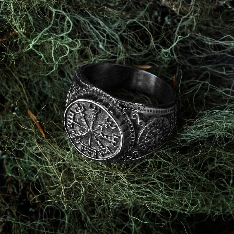 Vegvisir Ring, Stainless Steel