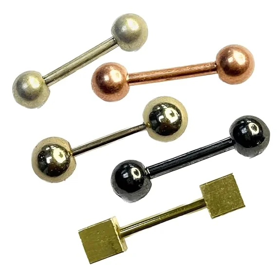 Metallic Piercing Brooch Set